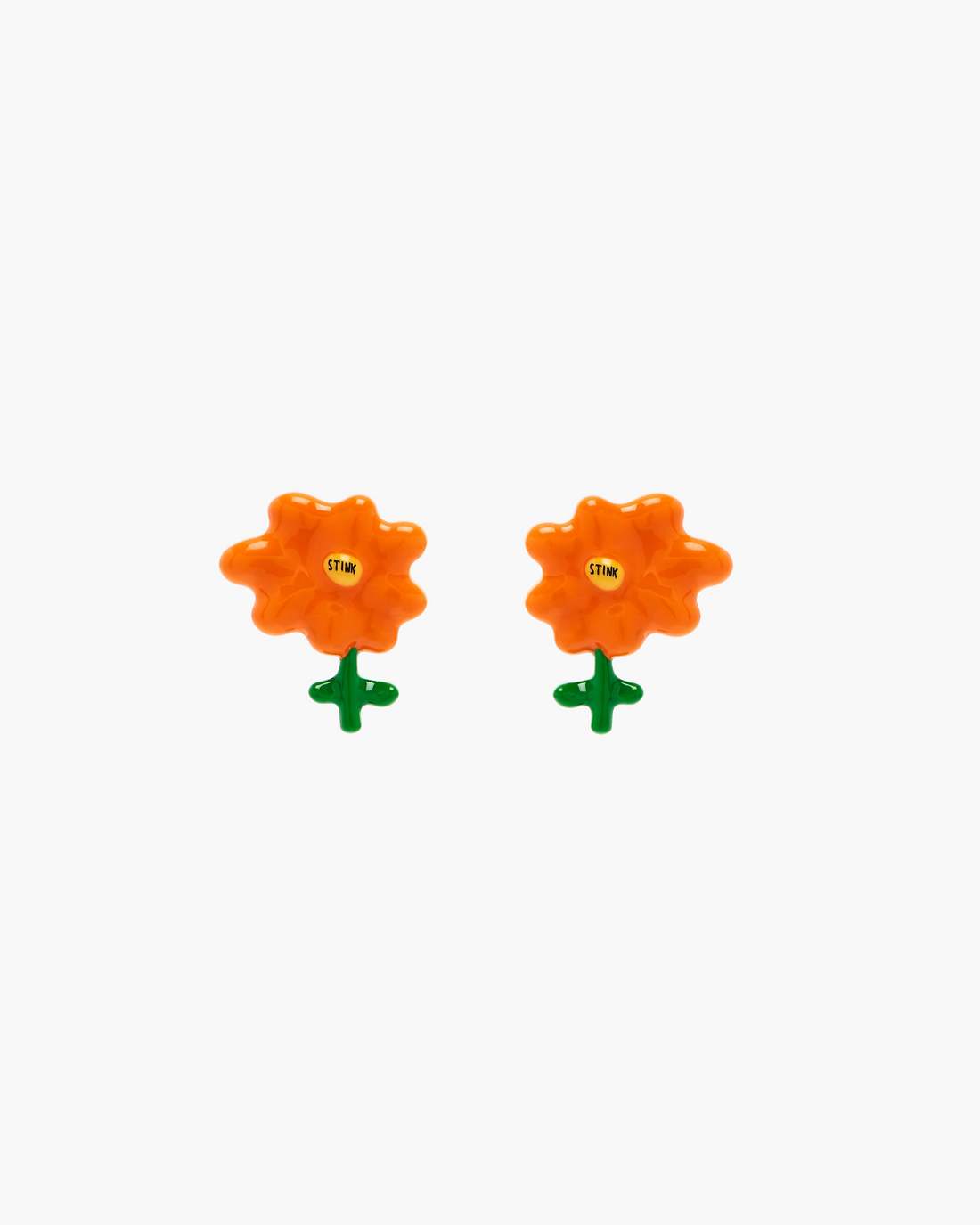 David Shrigley X Marc Jacobs Joy Flower Stud Earrings Silver/Orange | Marc Jacobs discount