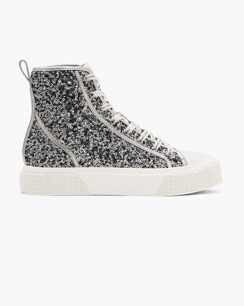 The Sequin High Top Sneaker Silver | Marc Jacobs Outlet