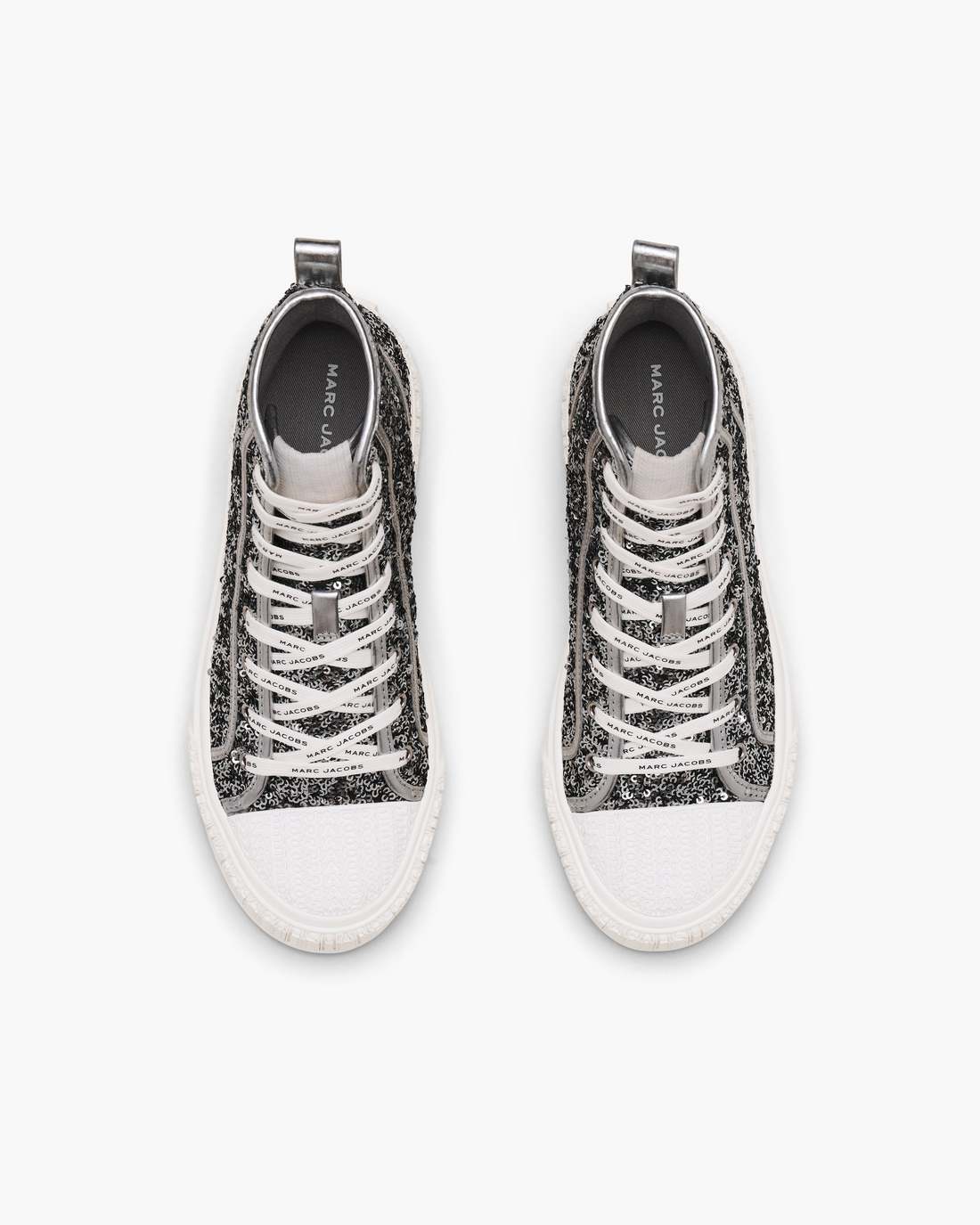 The Sequin High Top Sneaker Silver | Marc Jacobs Outlet