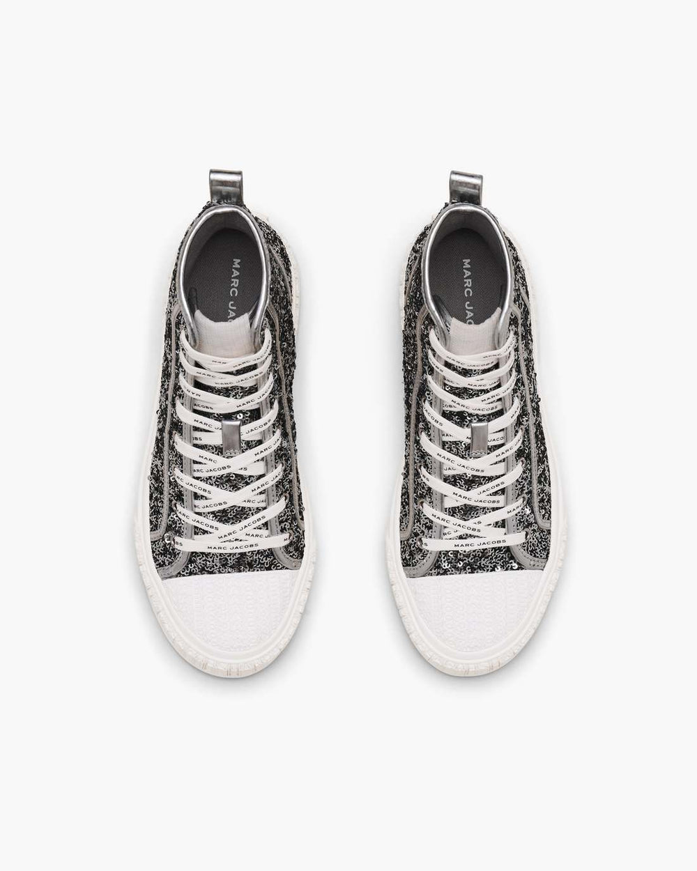 The Sequin High Top Sneaker Silver | Marc Jacobs Outlet