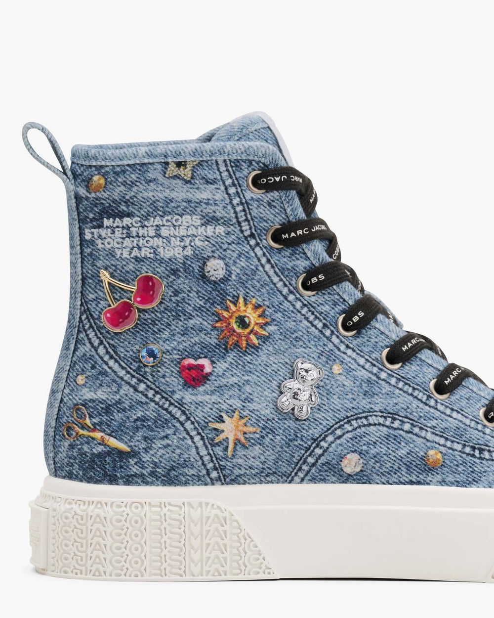The Trinket Charm High Top Sneaker Medium Wash Multi | Marc Jacobs cheap