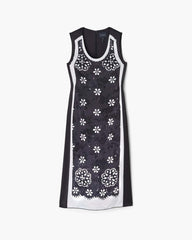 Trompe L'Oeil Eyelet Dress Black/White | Marc Jacobs Outlet