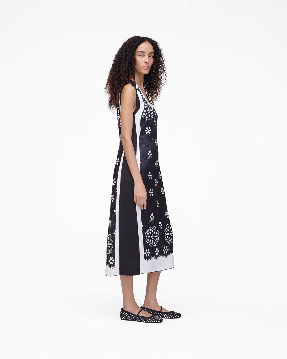 Trompe L'Oeil Eyelet Dress Black/White | Marc Jacobs Outlet