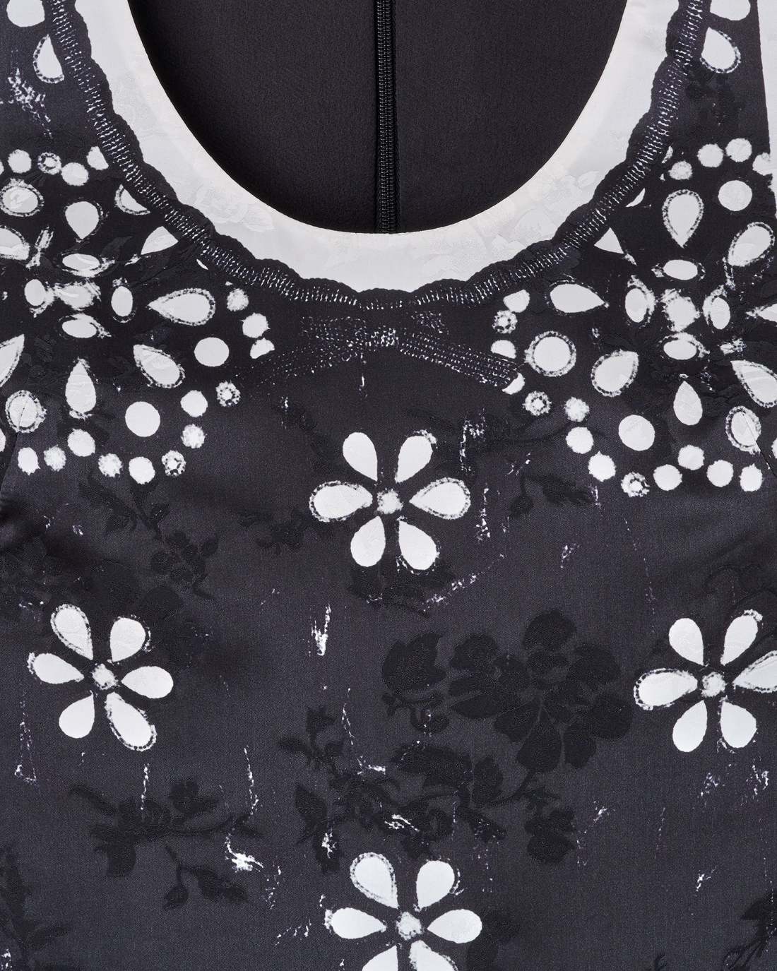 Trompe L'Oeil Eyelet Dress Black/White | Marc Jacobs Outlet