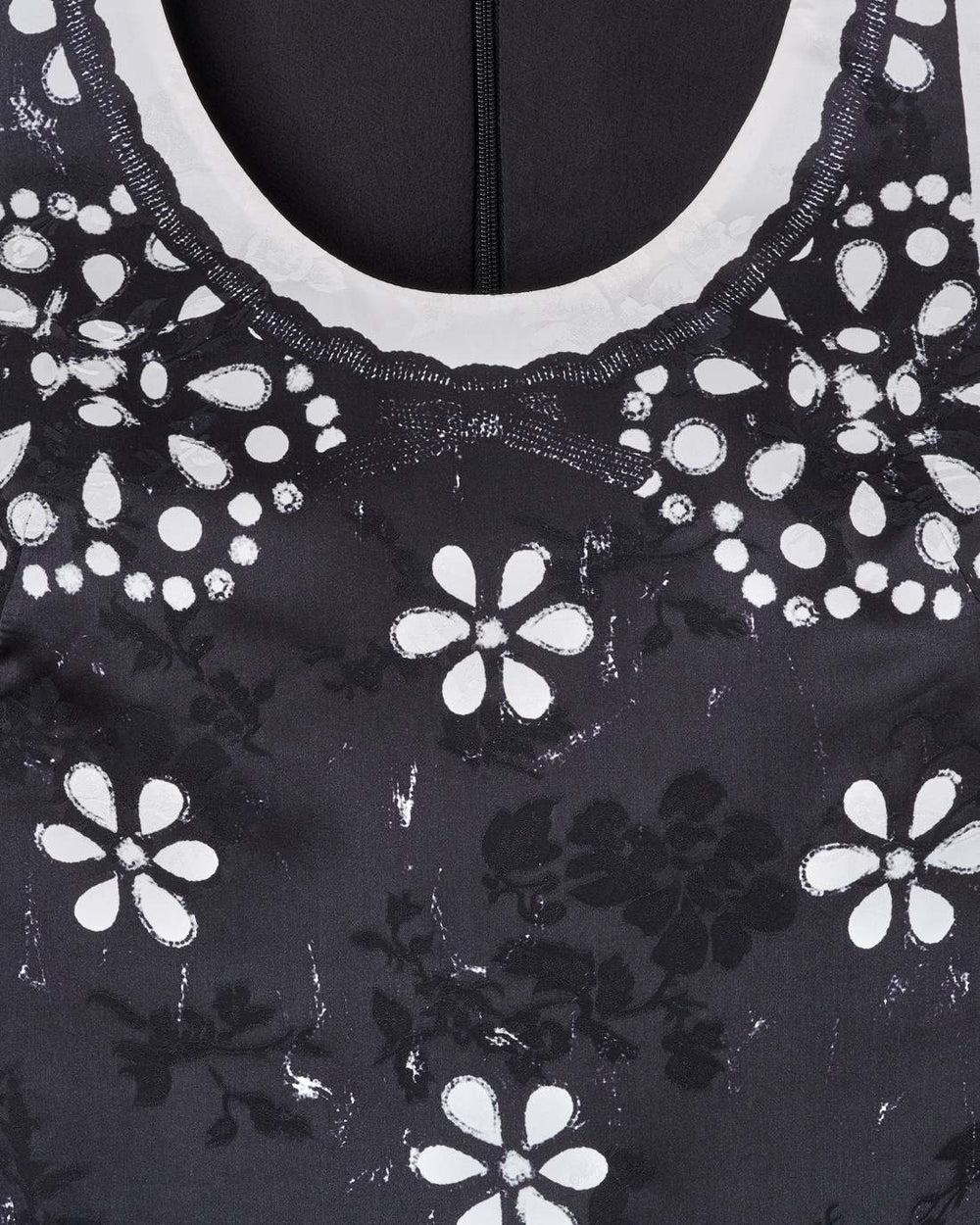 Trompe L'Oeil Eyelet Dress Black/White | Marc Jacobs Outlet