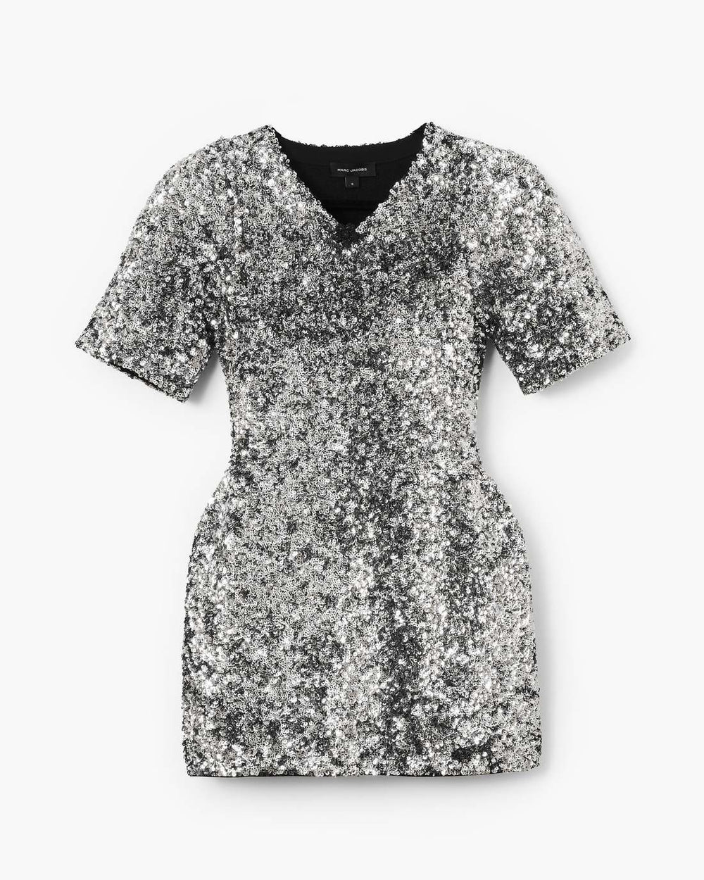 Sequin V-Neck Knit Dress Silver | Marc Jacobs cheap