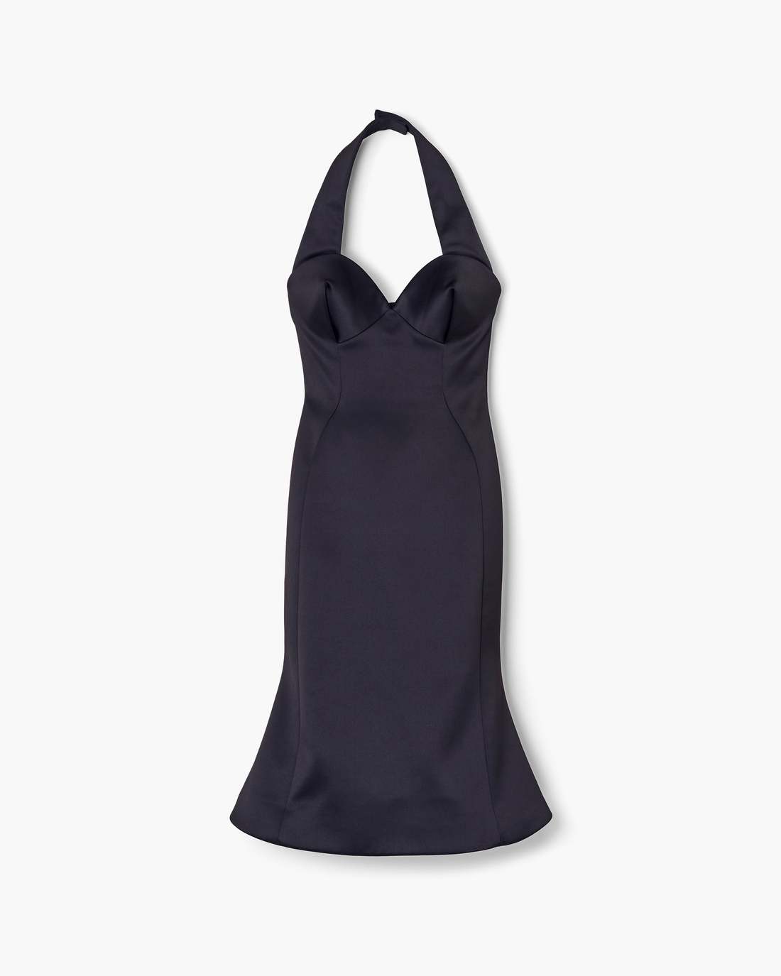 Sculpted Satin Halter Dress Black | Marc Jacobs Online