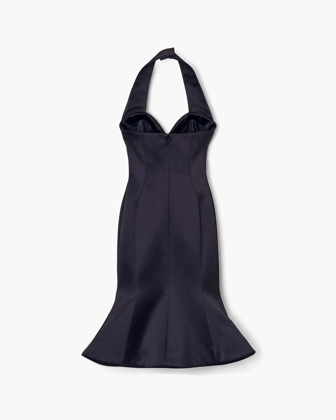 Sculpted Satin Halter Dress Black | Marc Jacobs Online