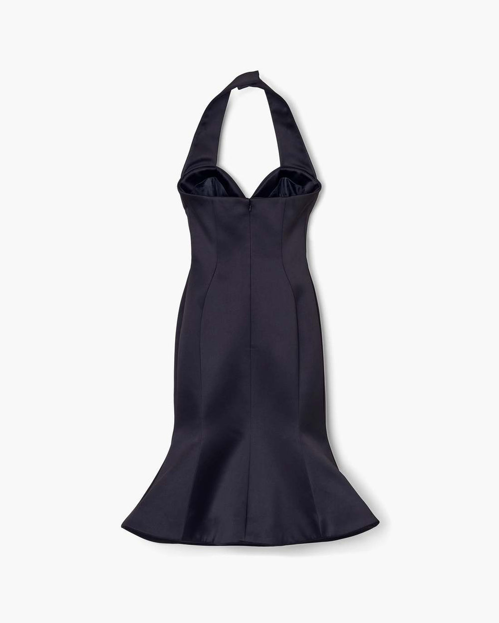 Sculpted Satin Halter Dress Black | Marc Jacobs Online