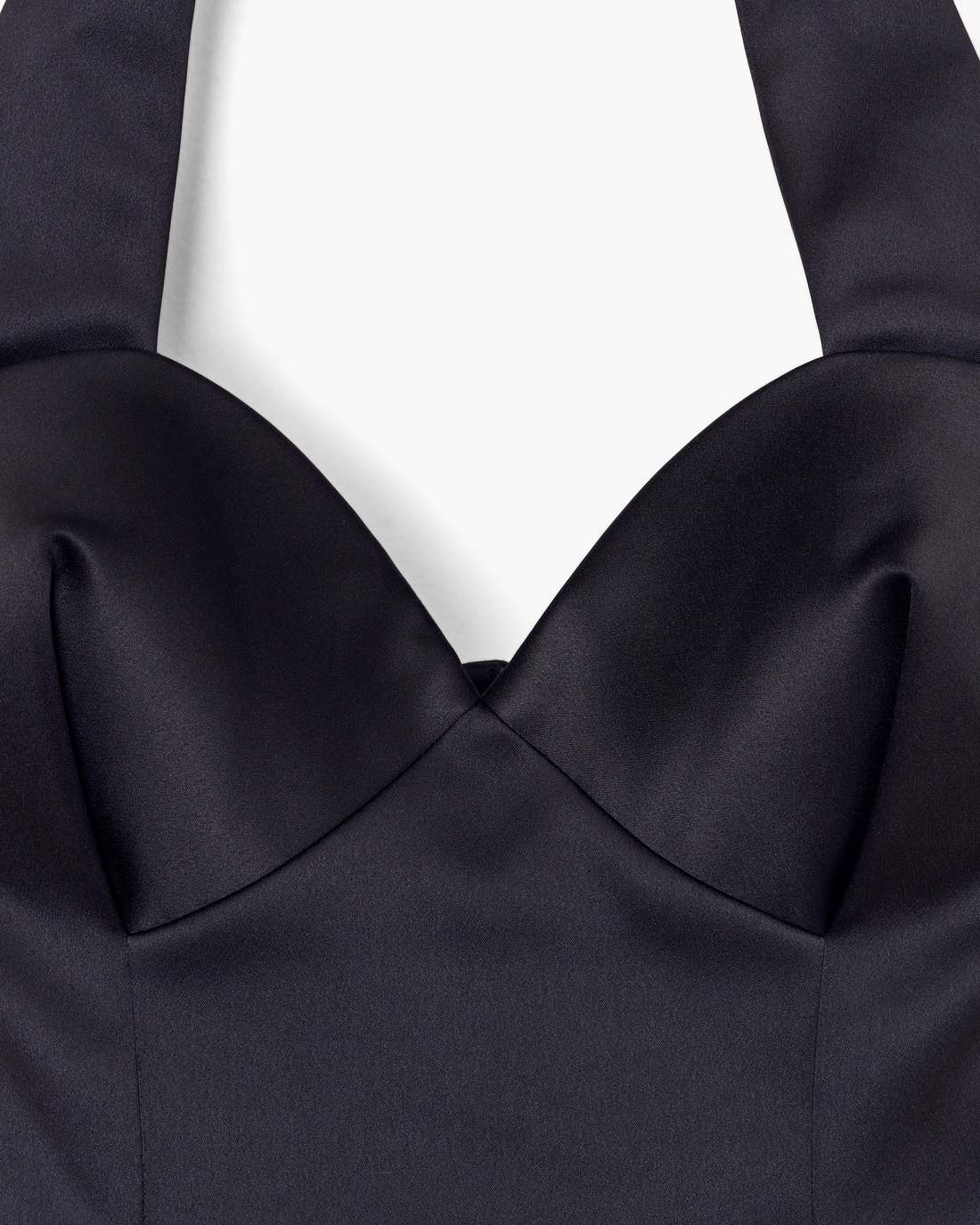 Sculpted Satin Halter Dress Black | Marc Jacobs Online