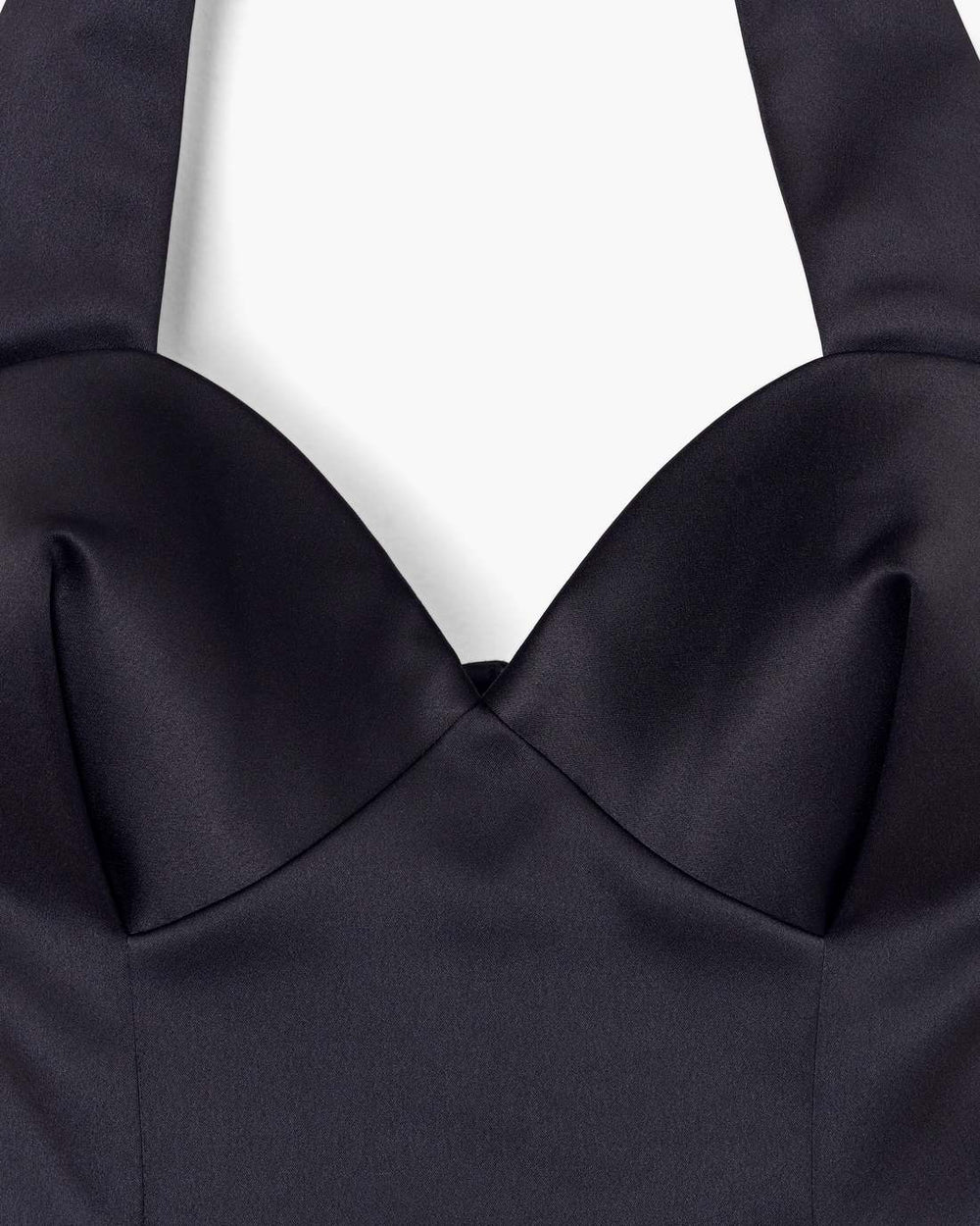 Sculpted Satin Halter Dress Black | Marc Jacobs Online