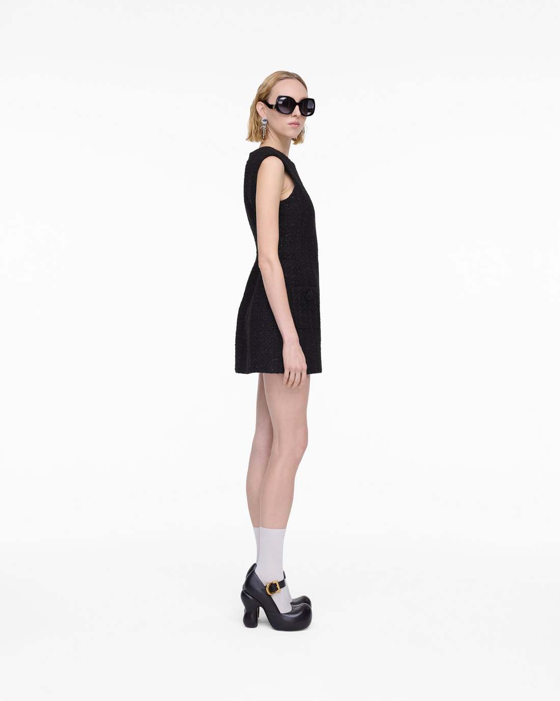 Sculptural Tweed Dress Black | Marc Jacobs cheap