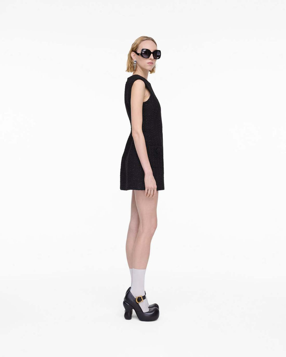 Sculptural Tweed Dress Black | Marc Jacobs cheap