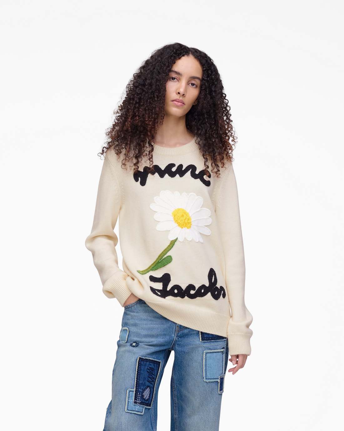 Marc Is Joy Jacquard Crewneck Ivory | Marc Jacobs Online