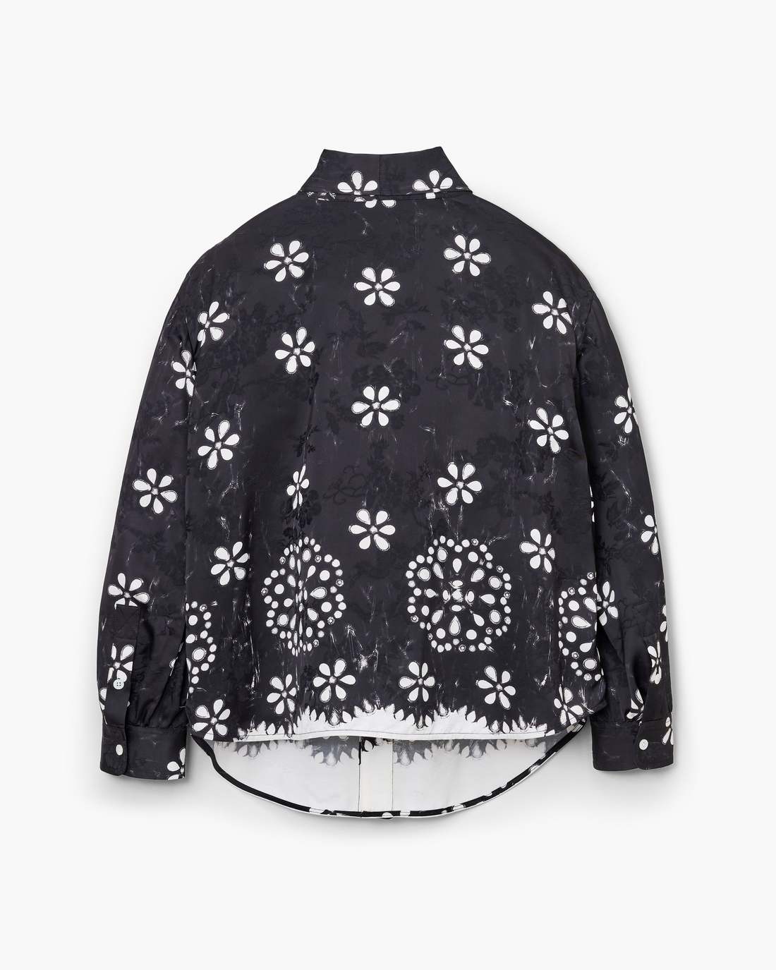 Trompe L'Oeil Eyelet Bow Blouse Black/White | Marc Jacobs Outlet