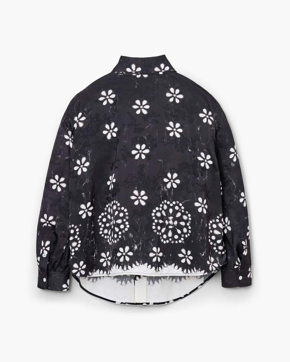 Trompe L'Oeil Eyelet Bow Blouse Black/White | Marc Jacobs Outlet