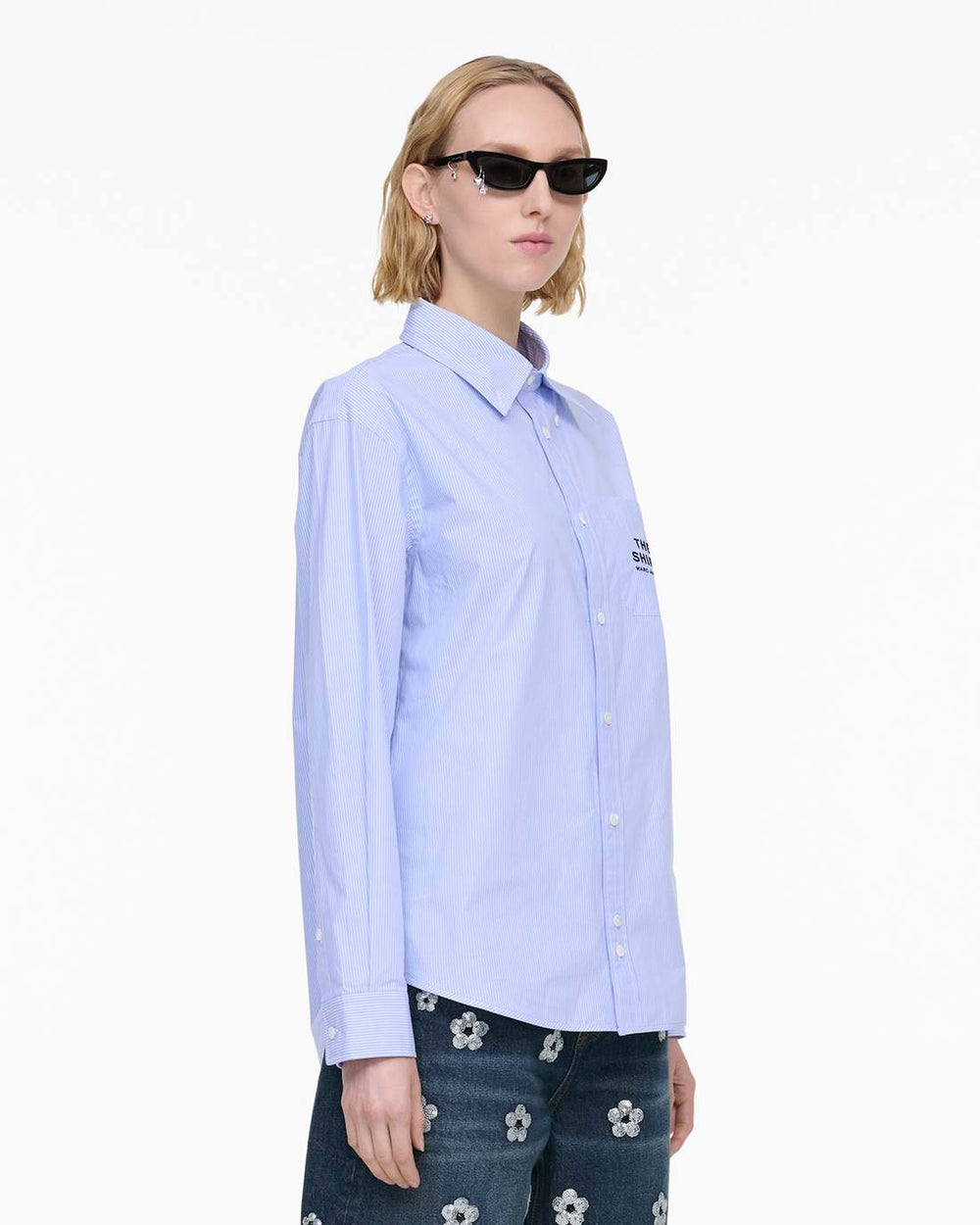 THE STRIPED SHIRT Sky Blue | Marc Jacobs Outlet