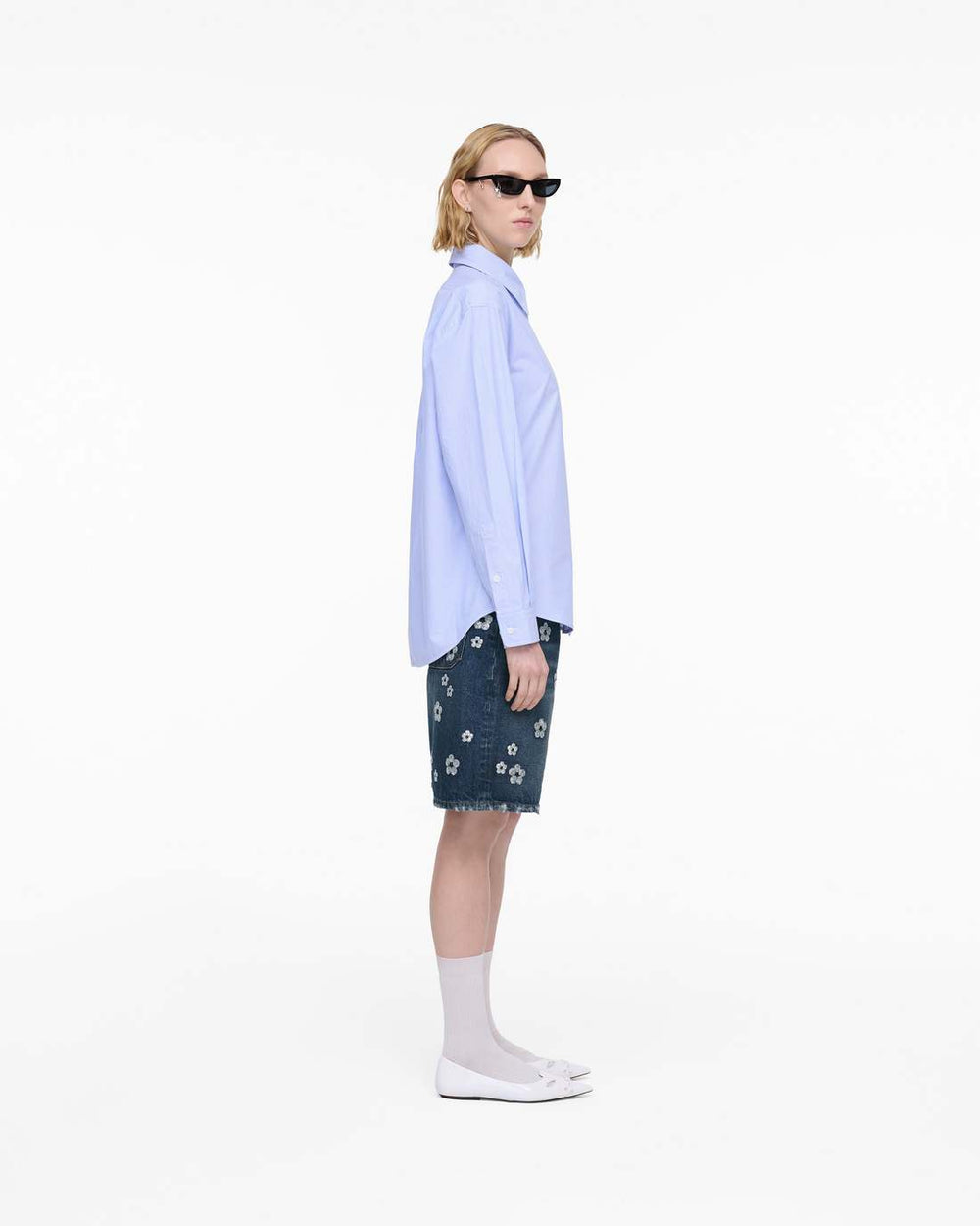 THE STRIPED SHIRT Sky Blue | Marc Jacobs Outlet
