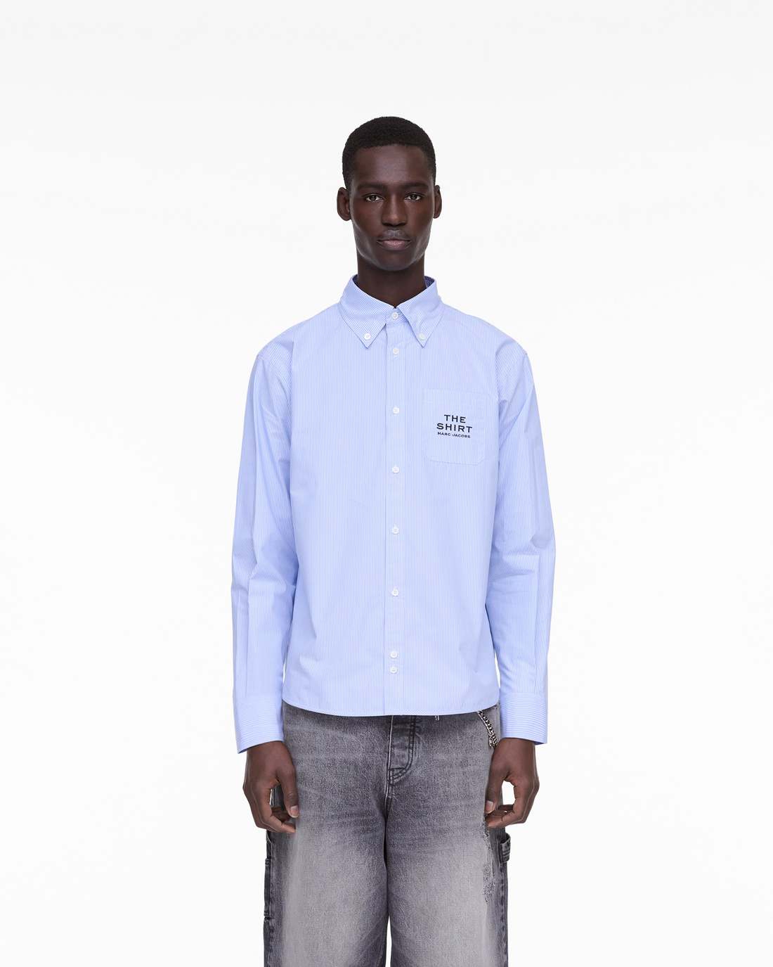 THE STRIPED SHIRT Sky Blue | Marc Jacobs Outlet