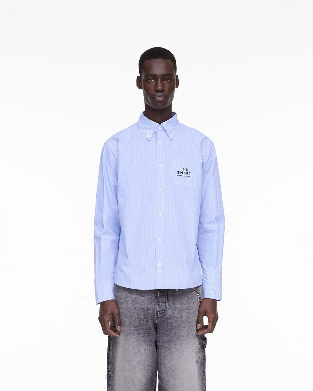 THE STRIPED SHIRT Sky Blue | Marc Jacobs Outlet