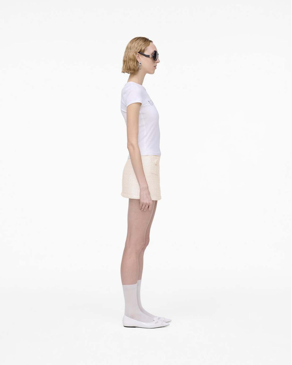 Charm Logo Shrunken Tee White | Marc Jacobs discount