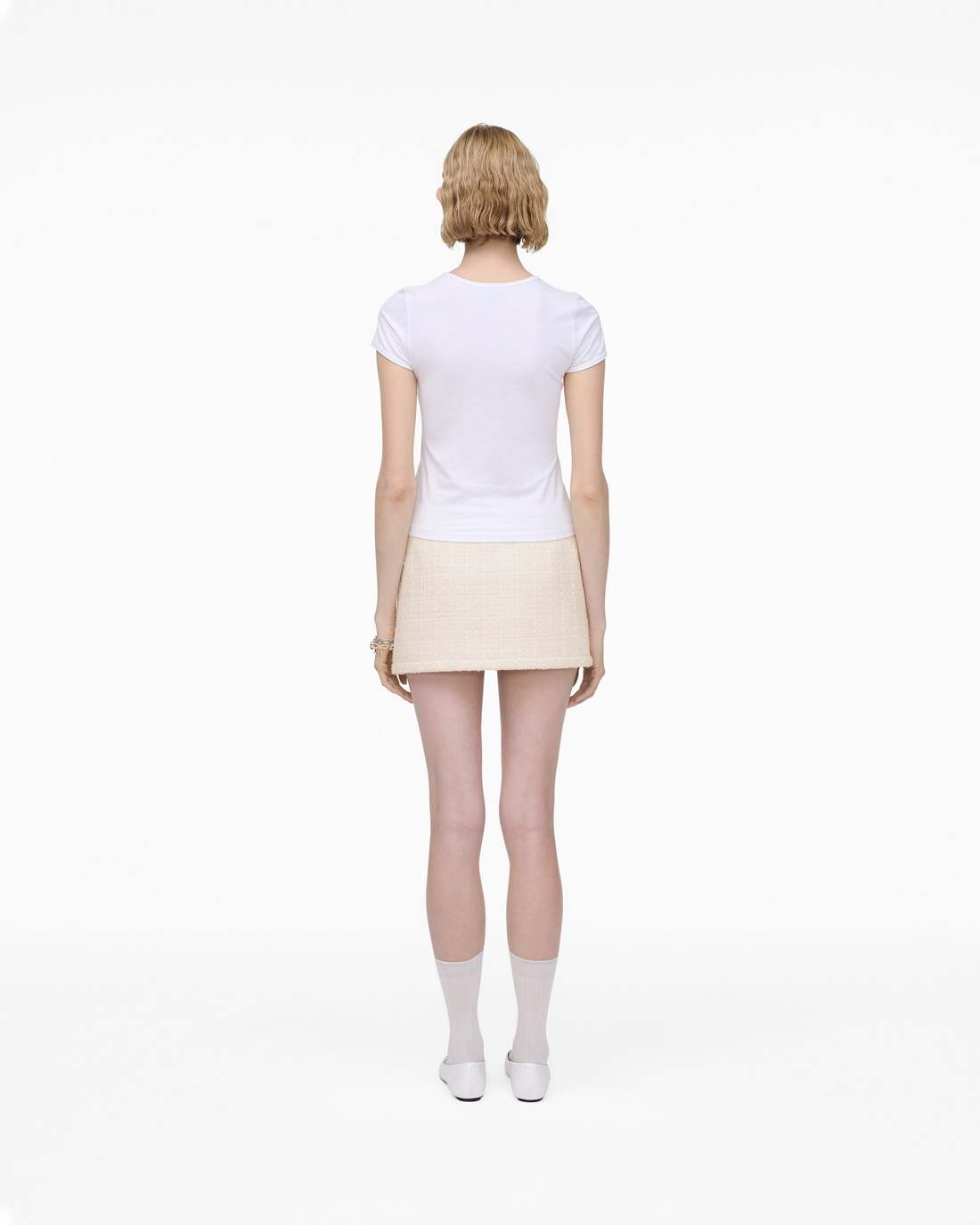 Charm Logo Shrunken Tee White | Marc Jacobs discount