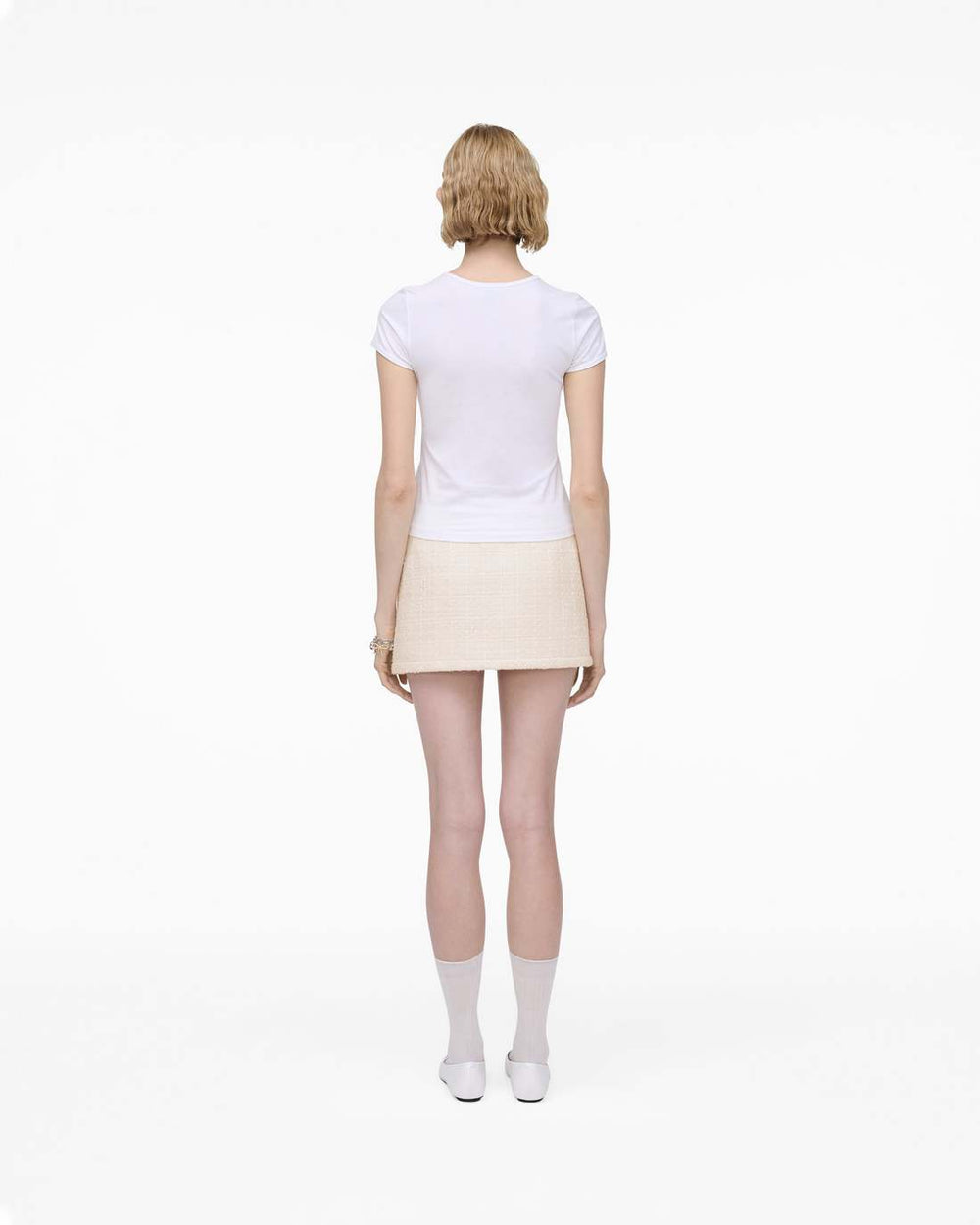 Charm Logo Shrunken Tee White | Marc Jacobs discount