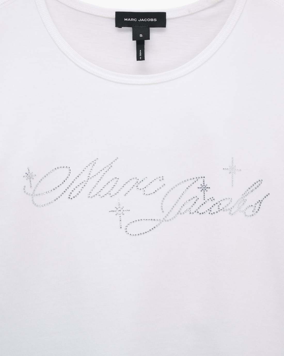 Charm Logo Shrunken Tee White | Marc Jacobs discount