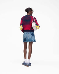 Argyle Patchwork Mini Skirt Bright Indigo | Marc Jacobs on sale