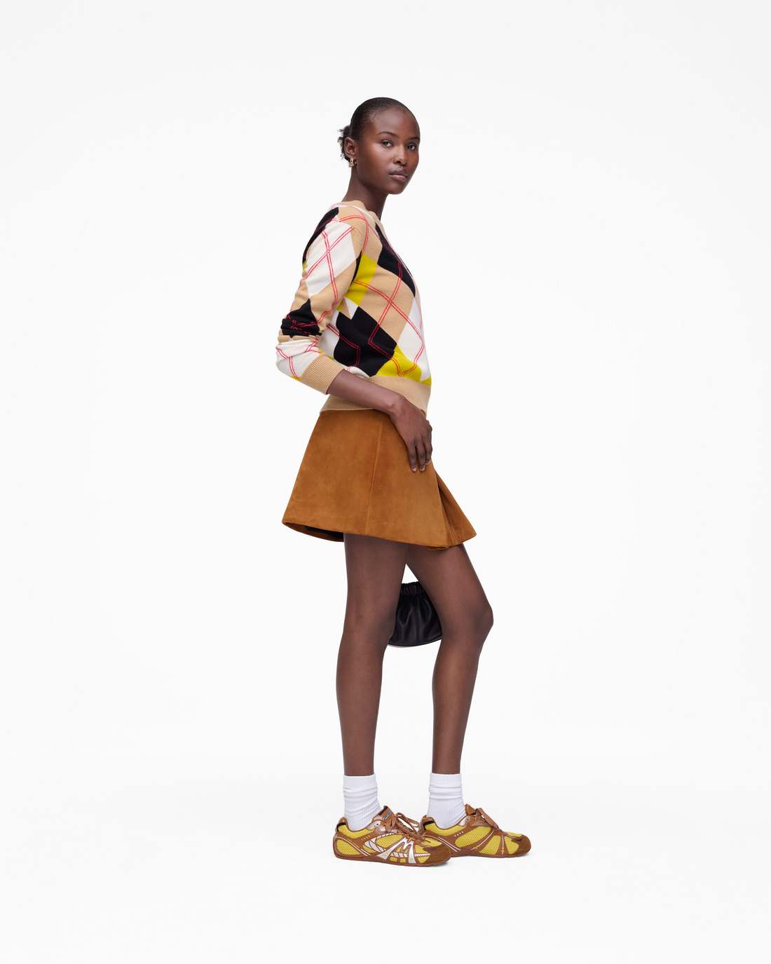 Suede Box Pleat Mini Skirt Copper | Marc Jacobs cheap