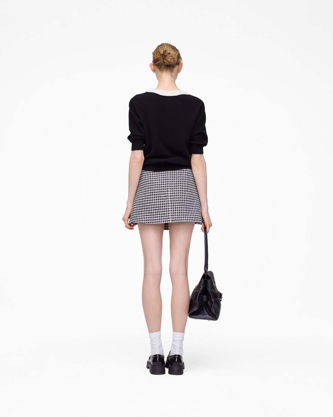 Gingham Tweed Mini Skirt Black Multi | Marc Jacobs sale
