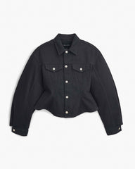 The Fluted Denim Jacket Black | Marc Jacobs discount