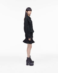The Fluted Denim Jacket Black | Marc Jacobs discount