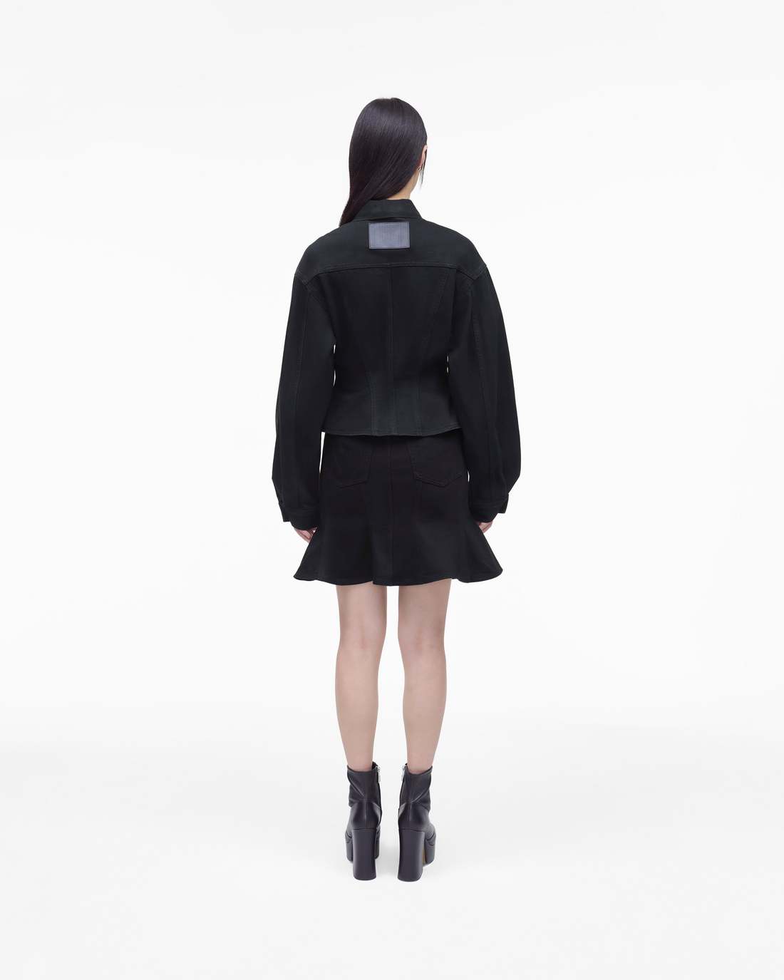 The Fluted Denim Jacket Black | Marc Jacobs discount