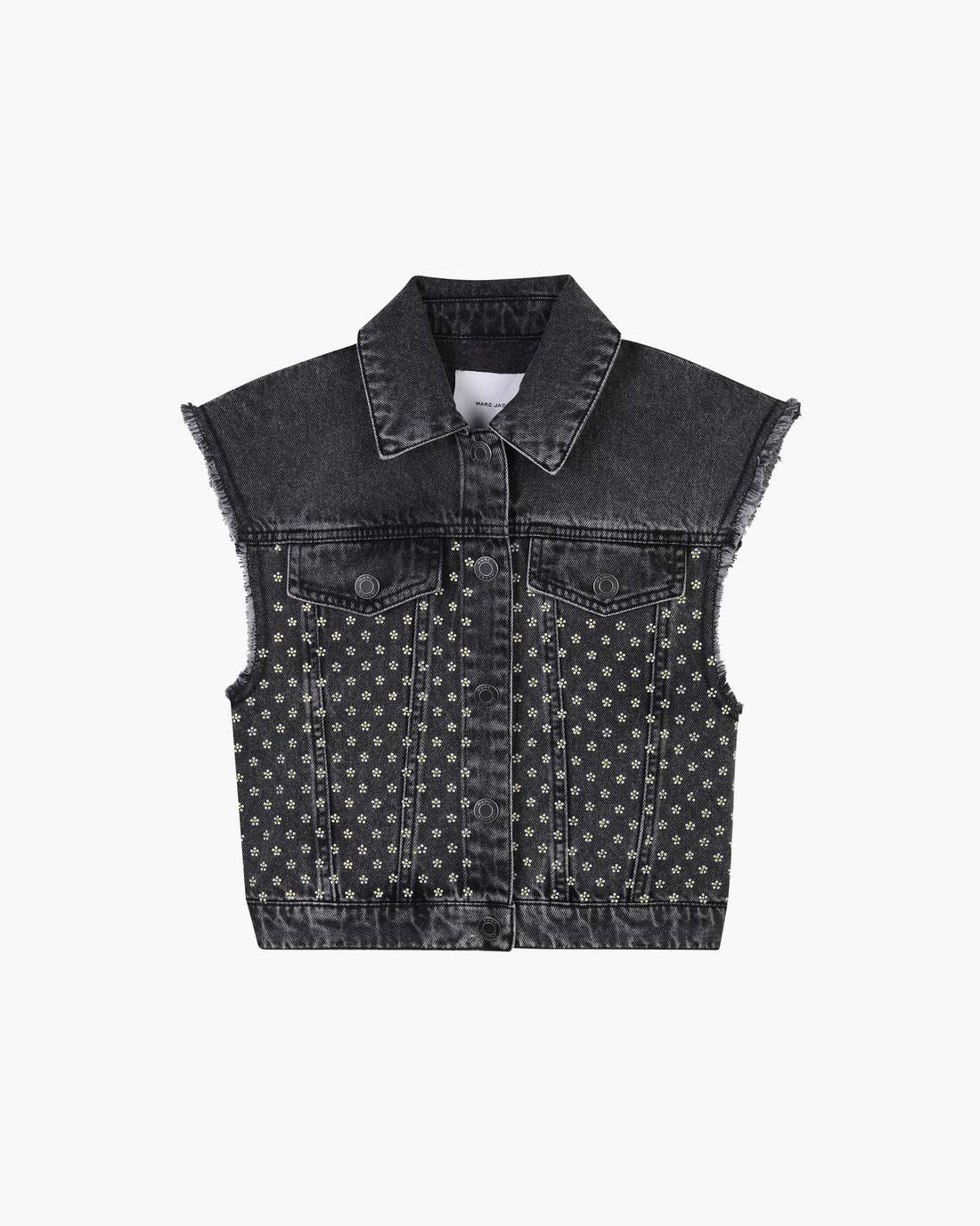 The Crystal Daisy Denim Vest Black | Marc Jacobs discount