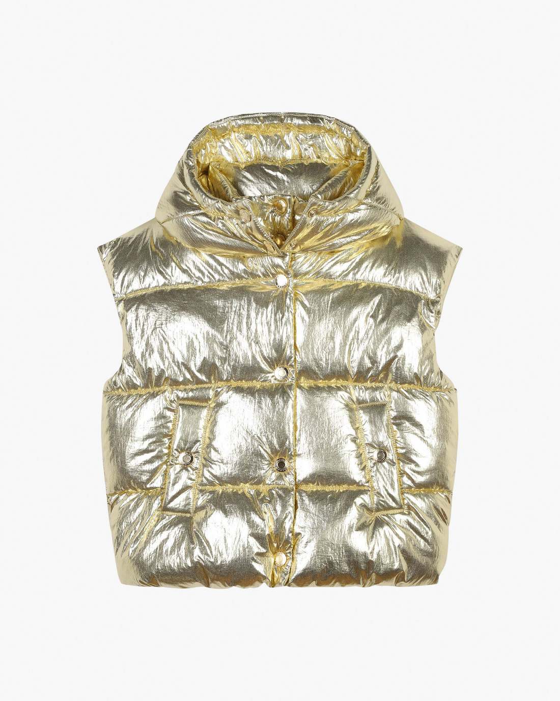 The Metallic Puffer Vest Gold | Marc Jacobs Outlet