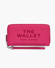 The Leather Continental Wallet Raspberry Pink | Marc Jacobs for sale